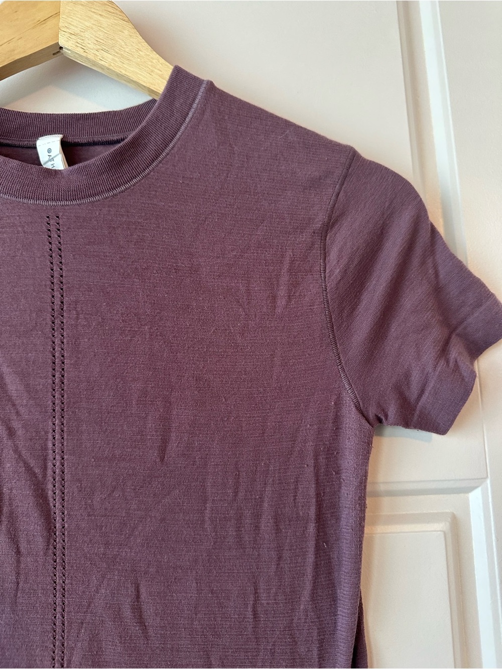 Athleta Short Sleeve Knit Top - Plum